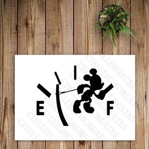 *2 for $20* Mickey Mouse Gas Gauge Vinyl Decal Sticker Handcrafted